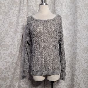 American Eagle Womens Stretch Long Sleeve Open Knit Sweater Top Size S
